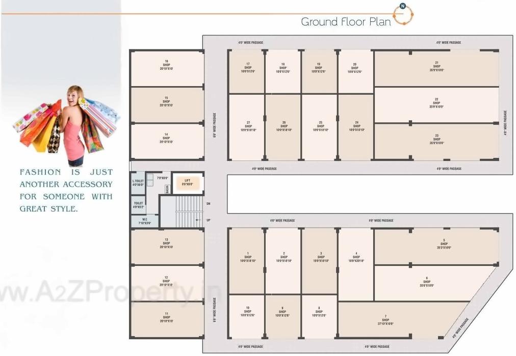 Layout of real estate project Rudra Arcade located at Killa-pardi, Valsad, Gujarat