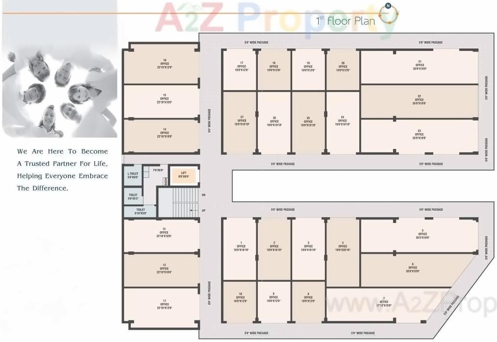 Layout of real estate project Rudra Arcade located at Killa-pardi, Valsad, Gujarat