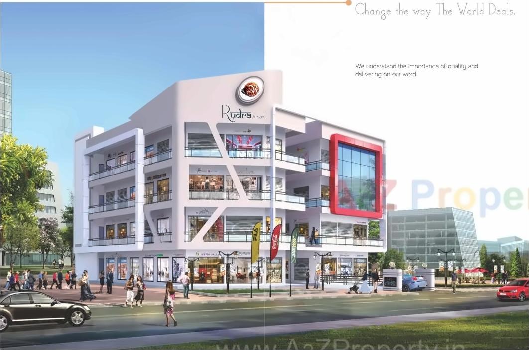 3D Elevation of real estate project Rudra Arcade located at Killa-pardi, Valsad, Gujarat