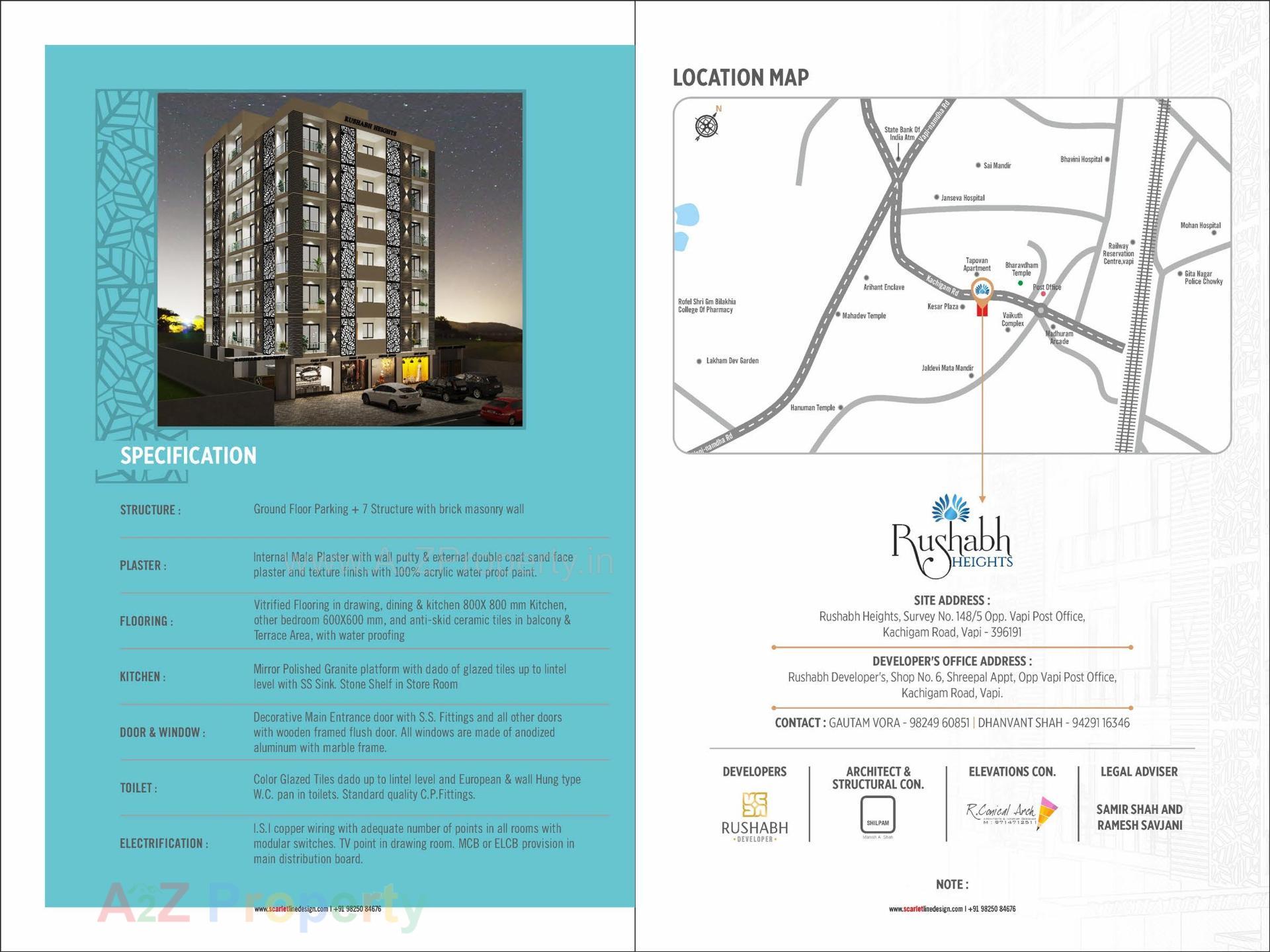  of real estate project Rushabh Heights located at Vapi, Valsad, Gujarat