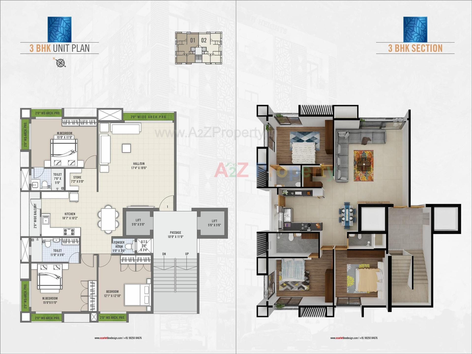 Layout of real estate project Rushabh Heights located at Vapi, Valsad, Gujarat