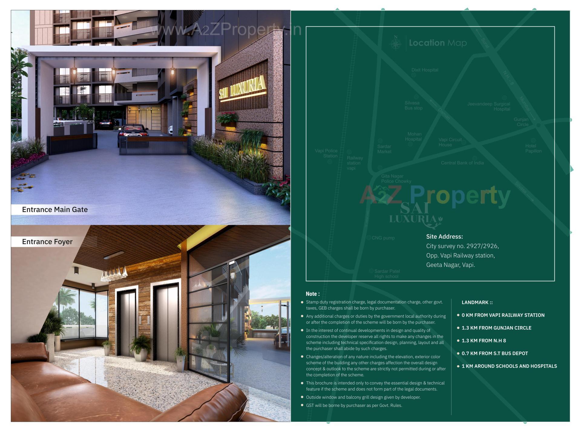 3D Elevation of real estate project Sai Luxuria located at Vapi, Valsad, Gujarat