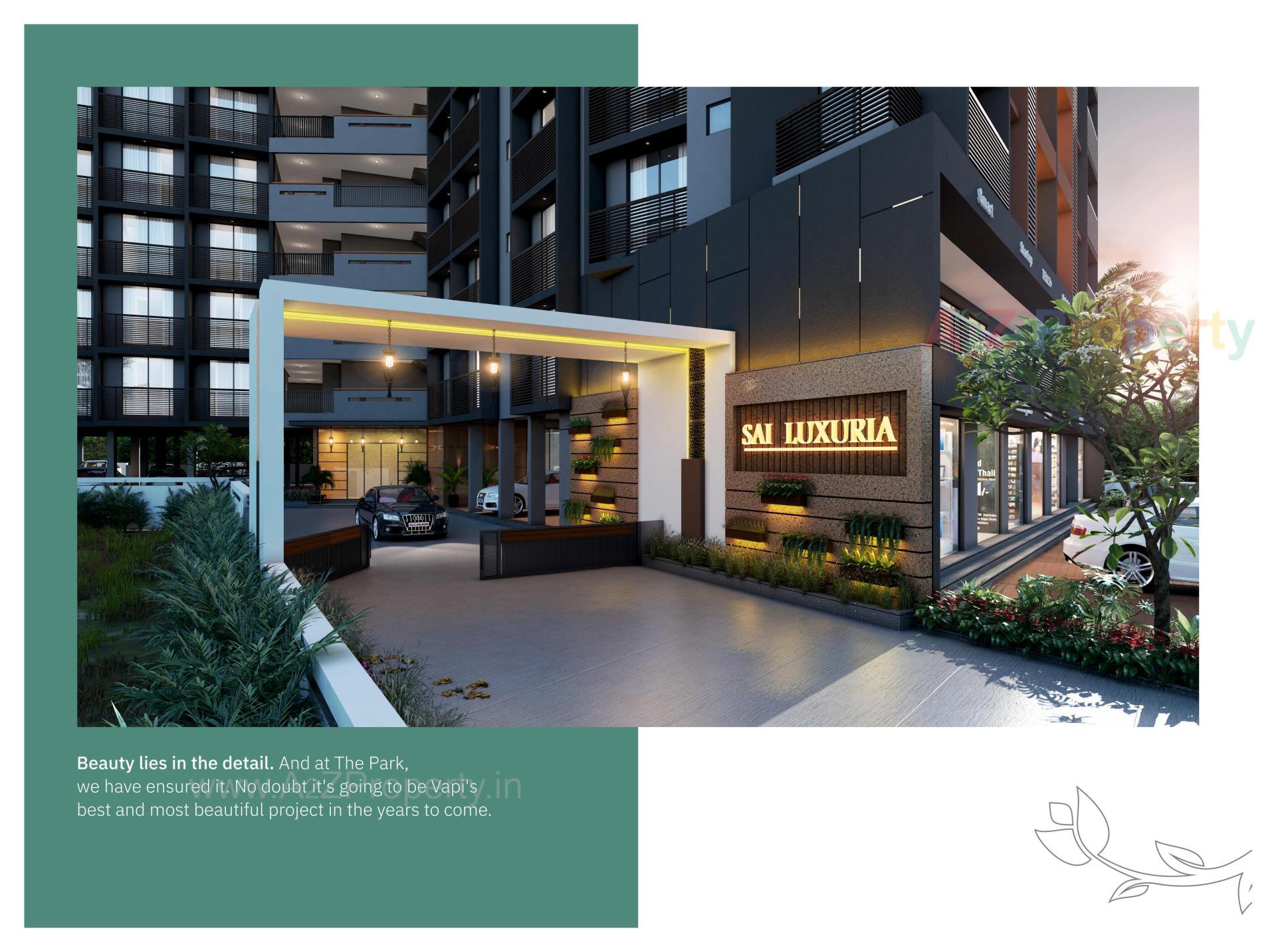 3D Elevation of real estate project Sai Luxuria located at Vapi, Valsad, Gujarat