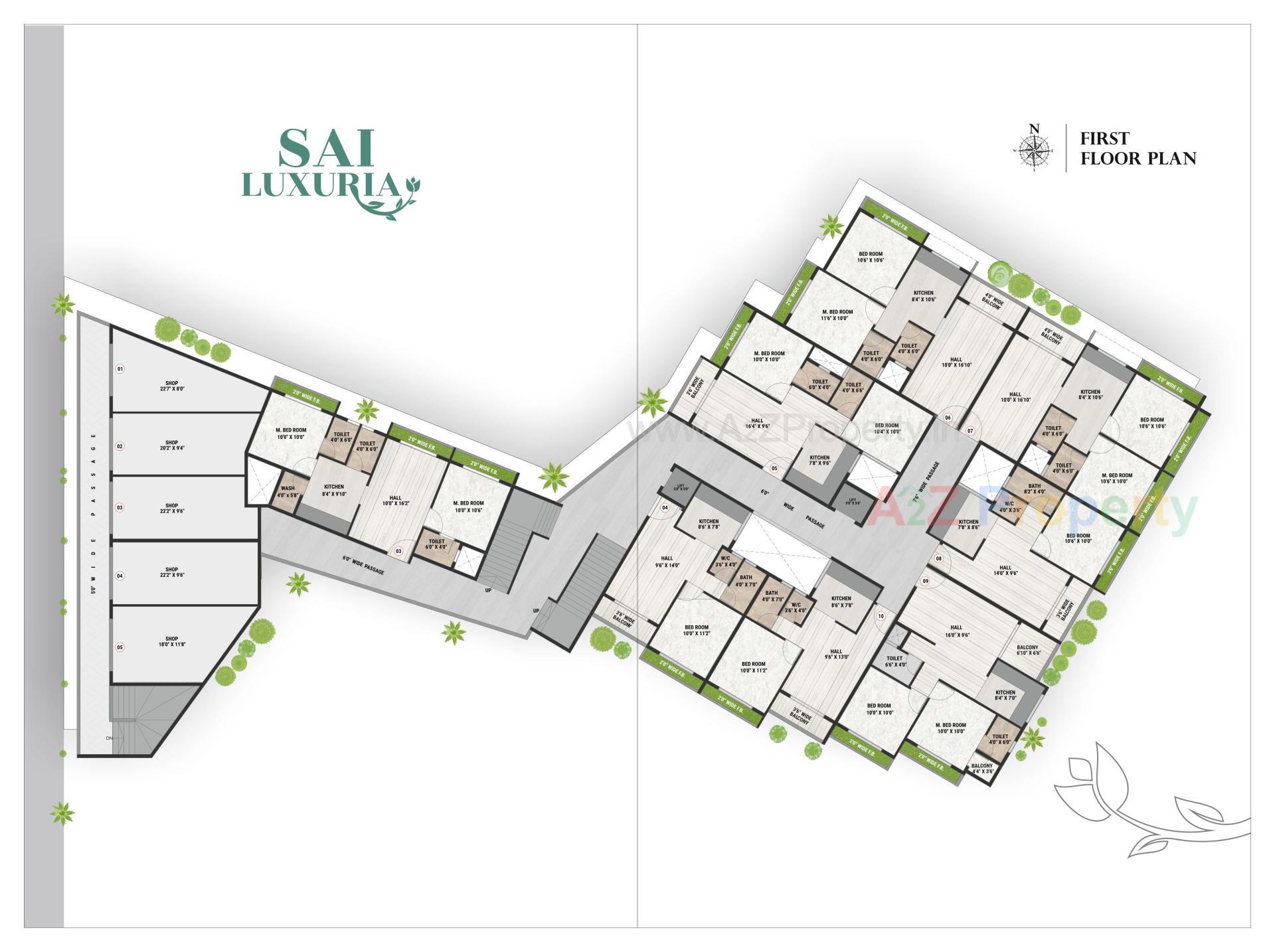 Layout of real estate project Sai Luxuria located at Vapi, Valsad, Gujarat
