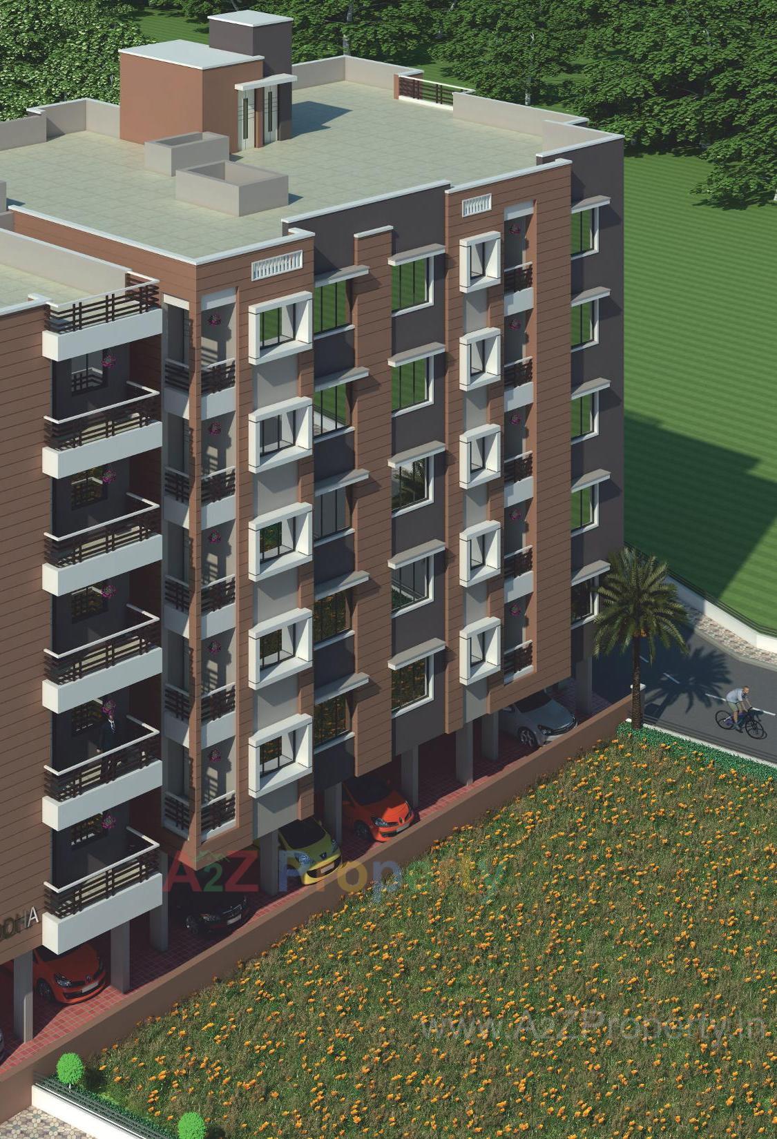 3D Elevation of real estate project Sai Shraddha Residency located at Pardi, Valsad, Gujarat