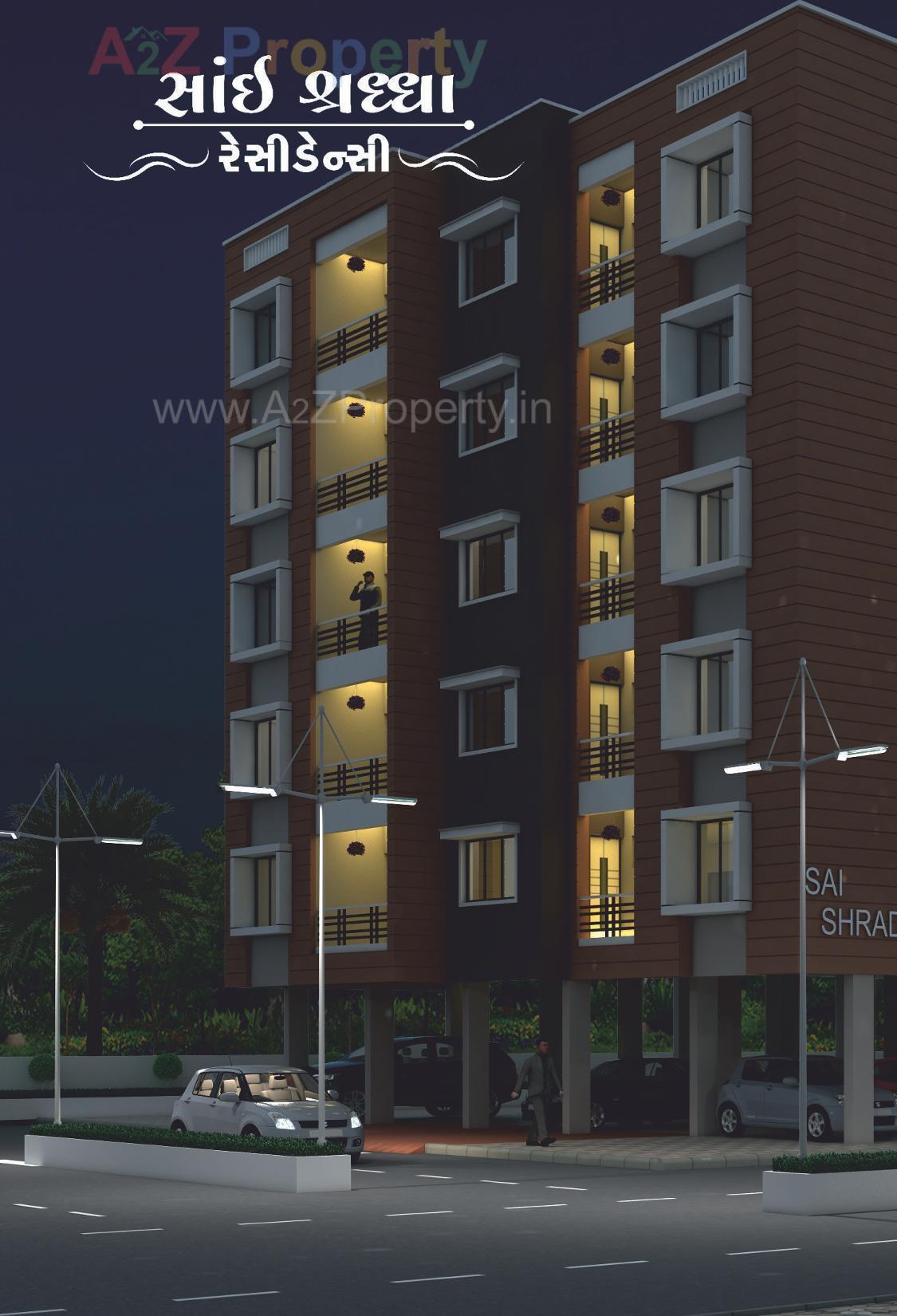 3D Elevation of real estate project Sai Shraddha Residency located at Pardi, Valsad, Gujarat