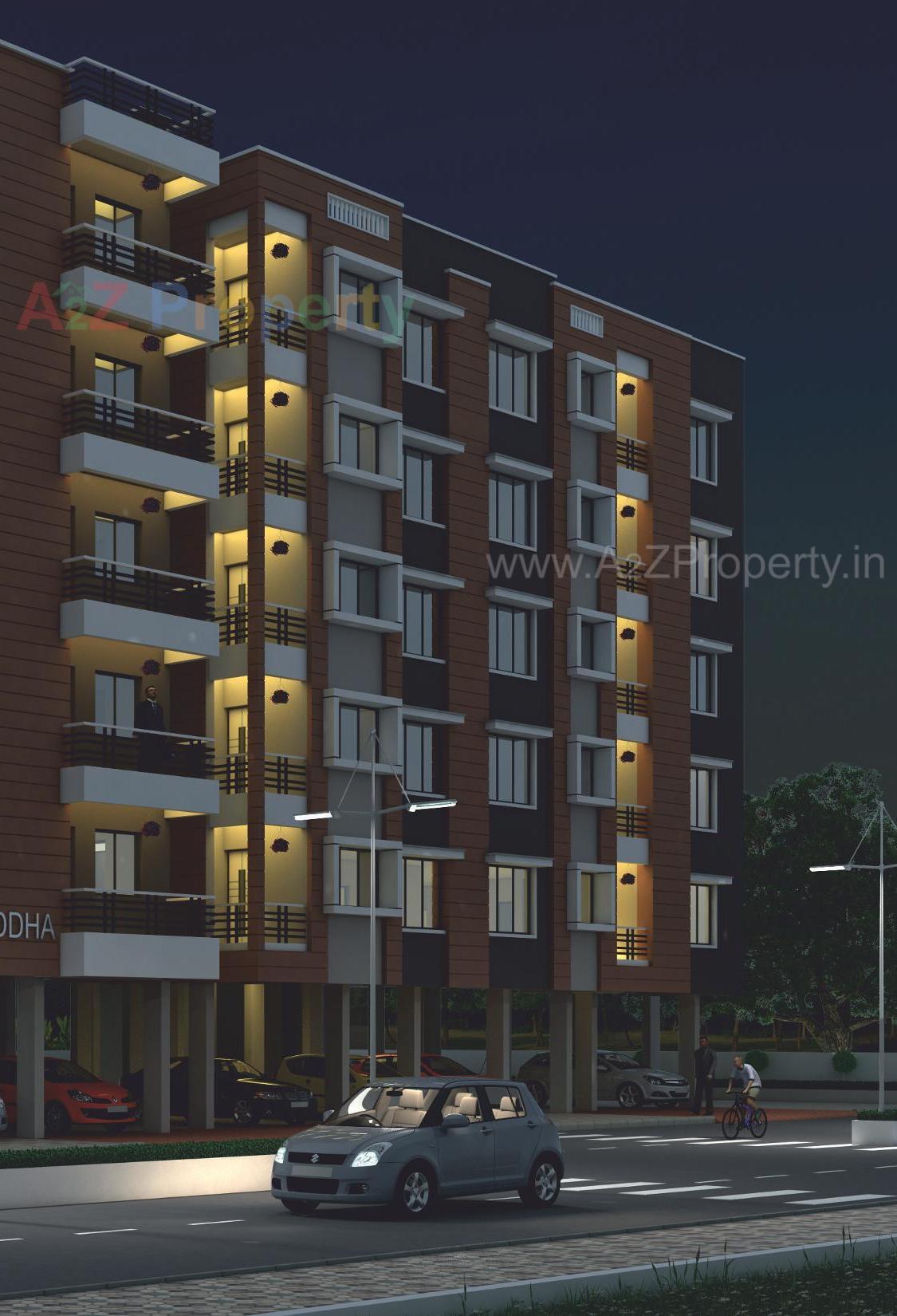 3D Elevation of real estate project Sai Shraddha Residency located at Pardi, Valsad, Gujarat