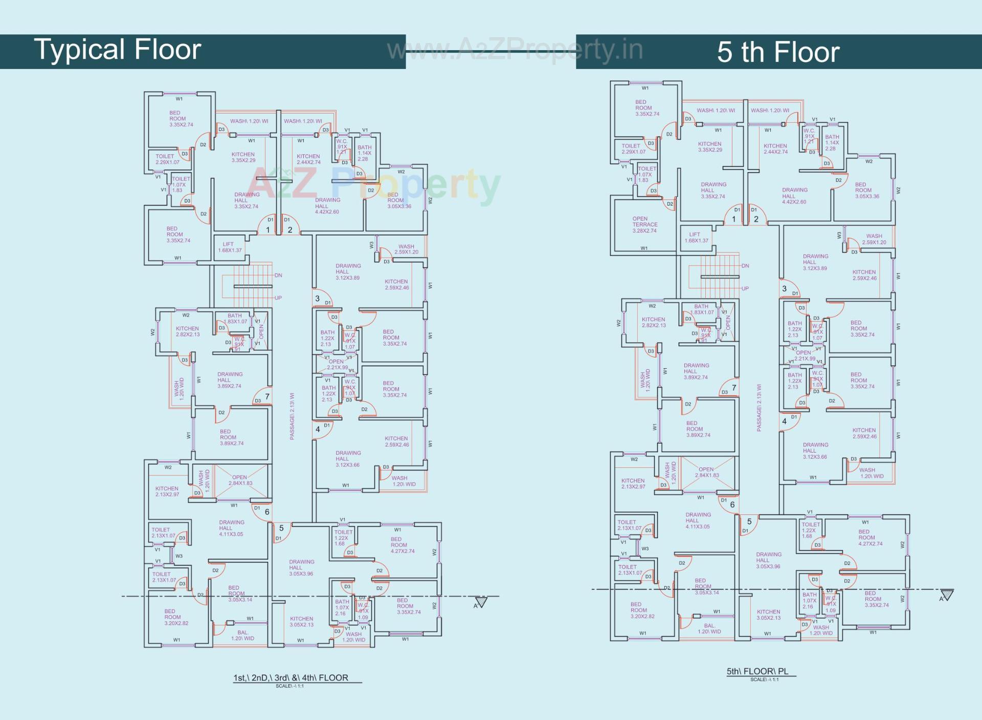 Layout of real estate project Sai Shraddha Residency located at Pardi, Valsad, Gujarat