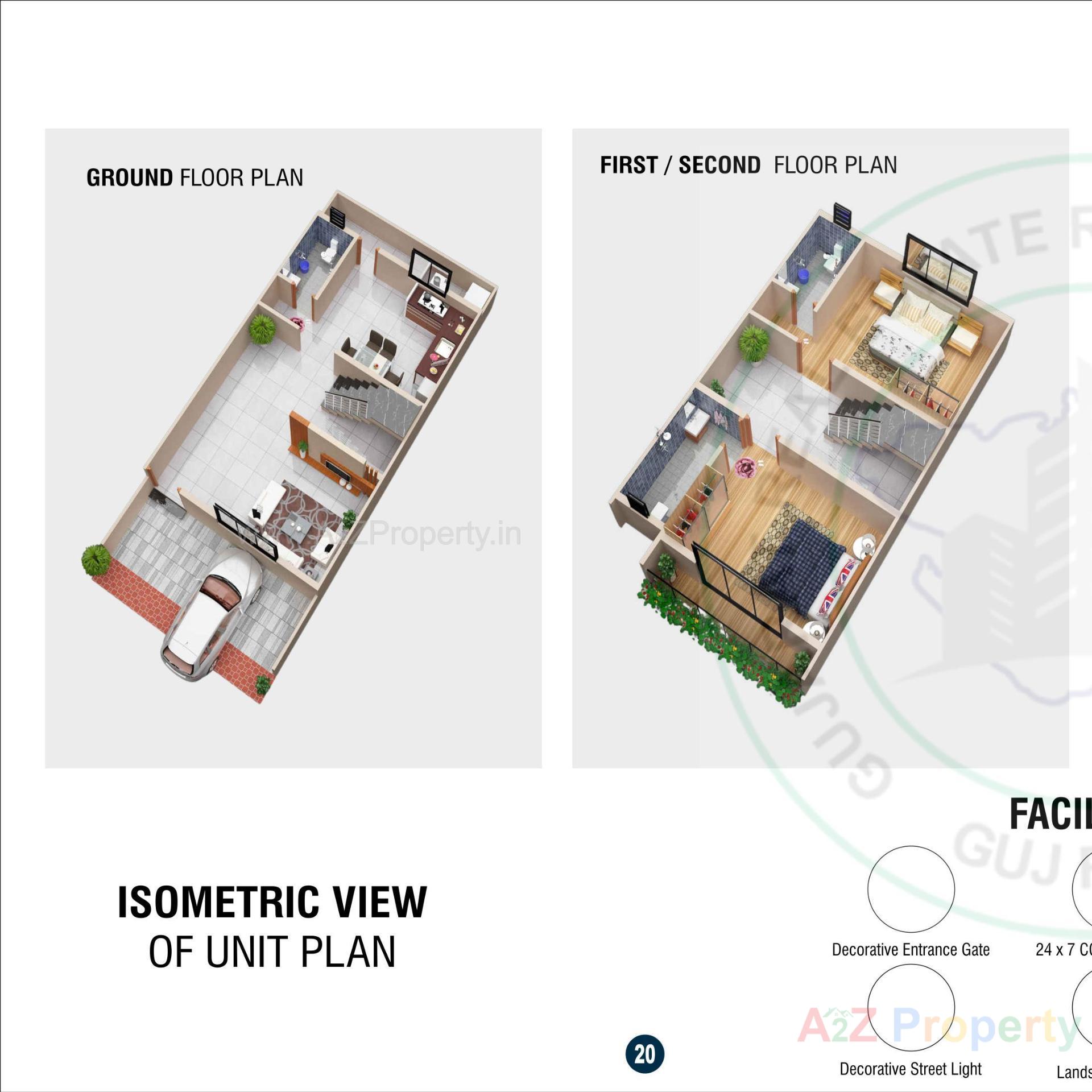 Layout of real estate project Sai Signature located at Chala, Valsad, Gujarat