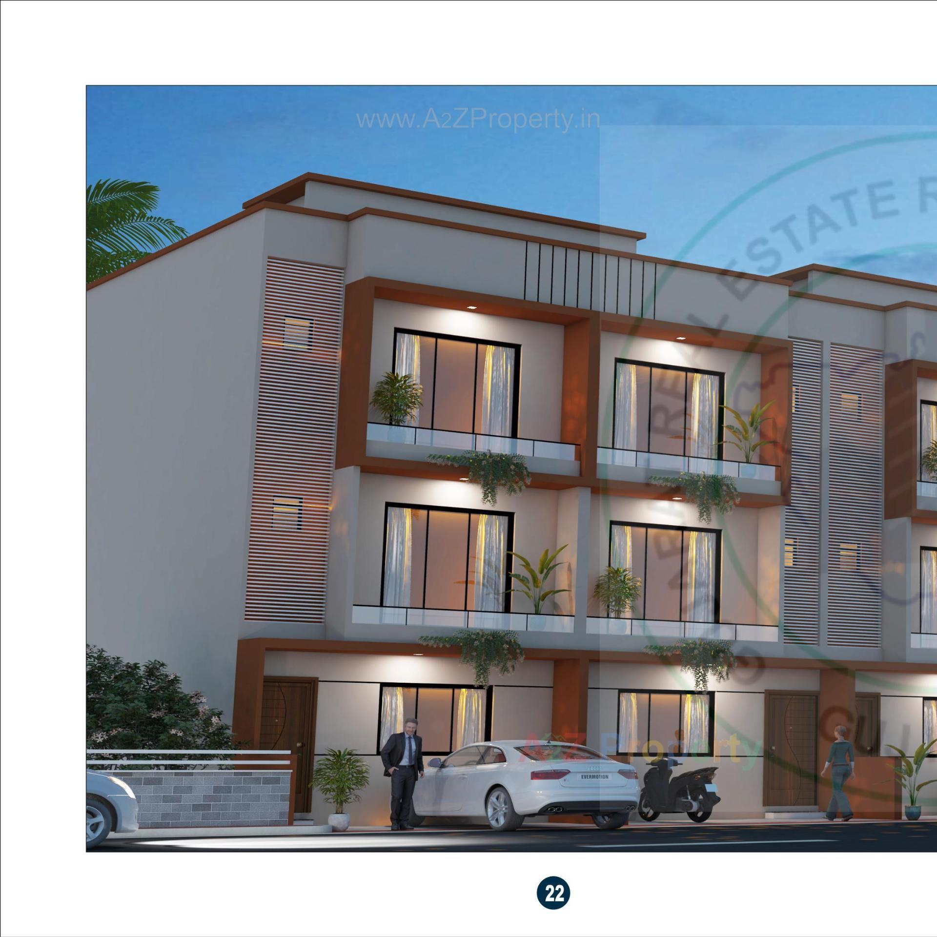 3D Elevation of real estate project Sai Signature located at Chala, Valsad, Gujarat