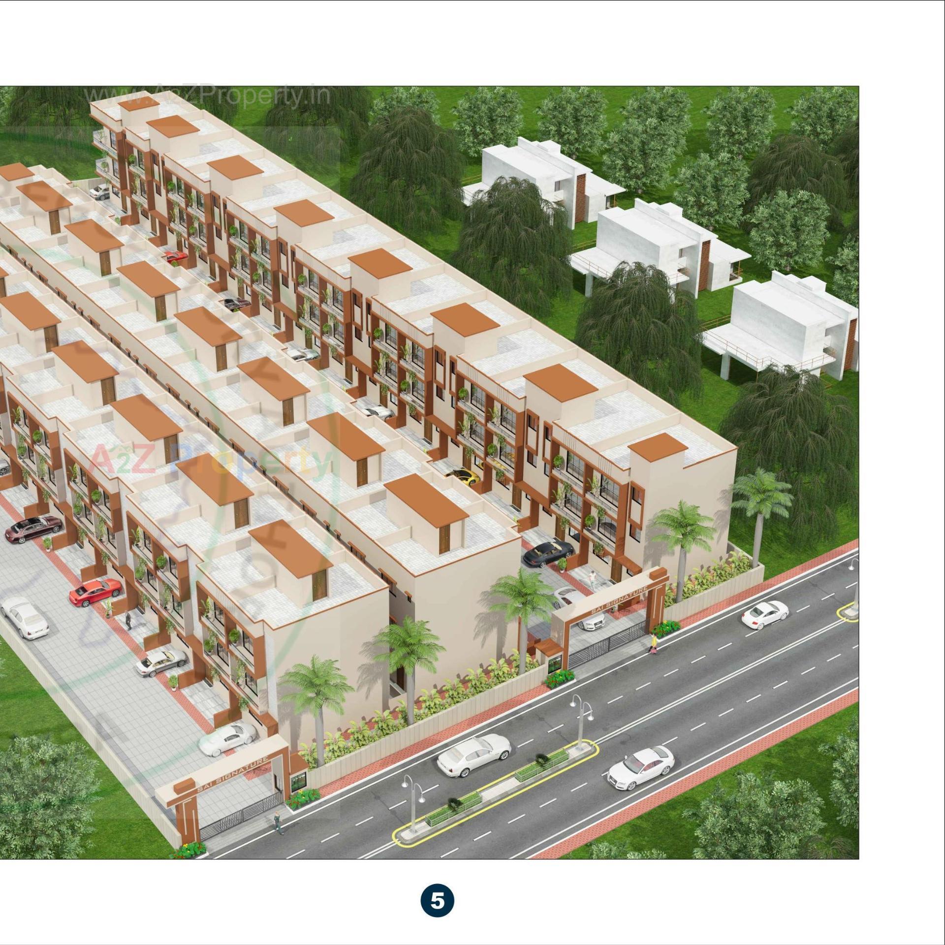 3D Elevation of real estate project Sai Signature located at Chala, Valsad, Gujarat