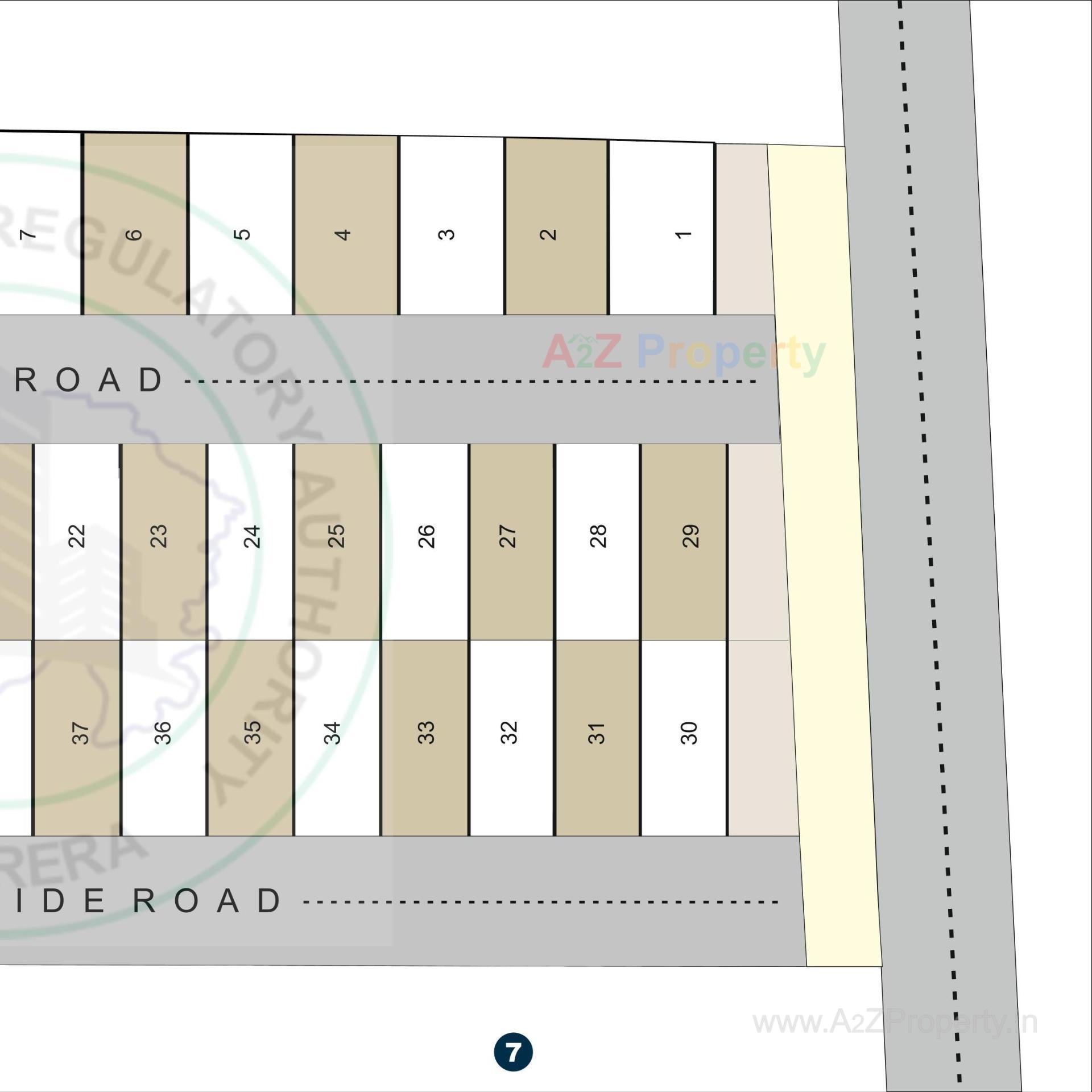 Layout of real estate project Sai Signature located at Chala, Valsad, Gujarat