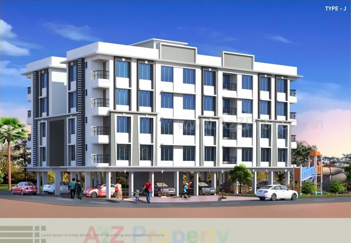 3D Elevation of real estate project Samanvay Park located at Dungra, Valsad, Gujarat