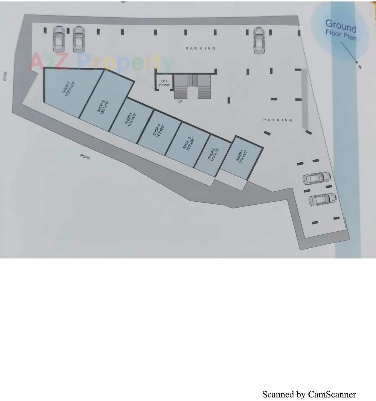 Layout of real estate project Sanghadia Residency located at Pardi, Valsad, Gujarat