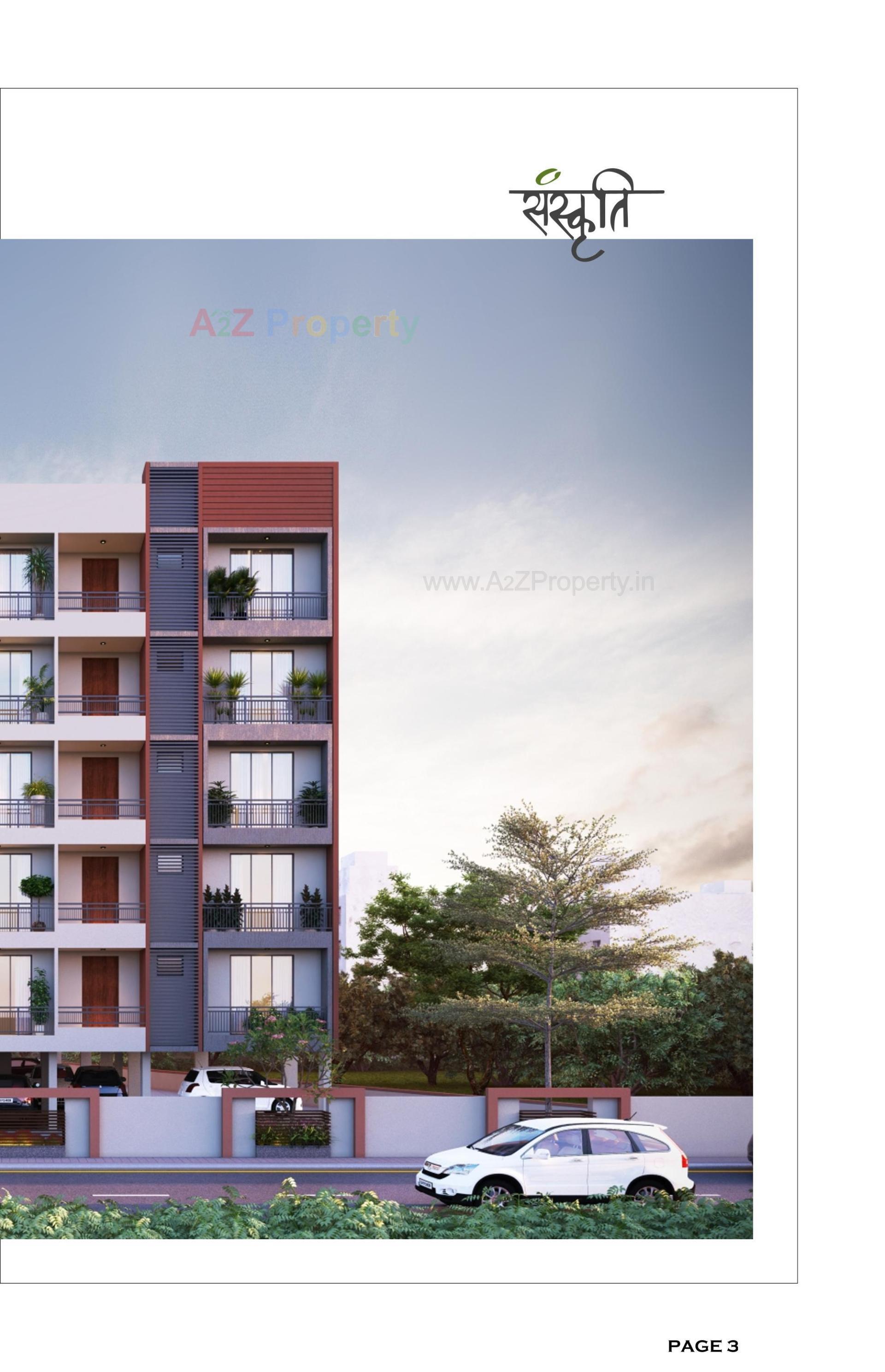 3D Elevation of real estate project Sanskruti located at Vapi, Valsad, Gujarat