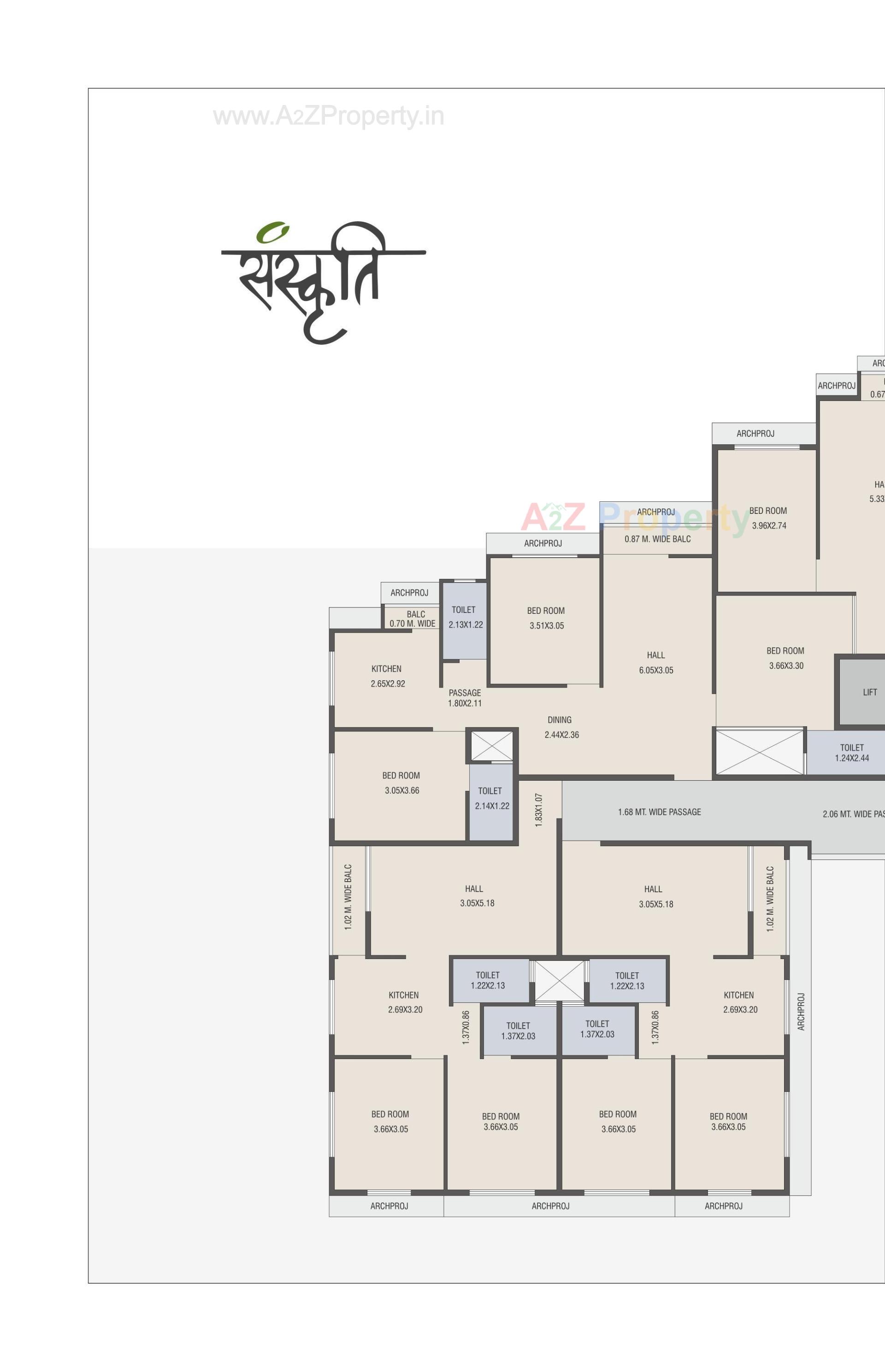 Layout of real estate project Sanskruti located at Vapi, Valsad, Gujarat
