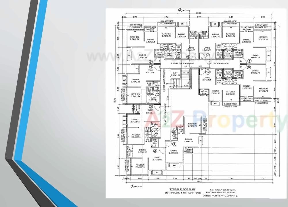 Layout of real estate project Sasa Apartment located at Dungra, Valsad, Gujarat