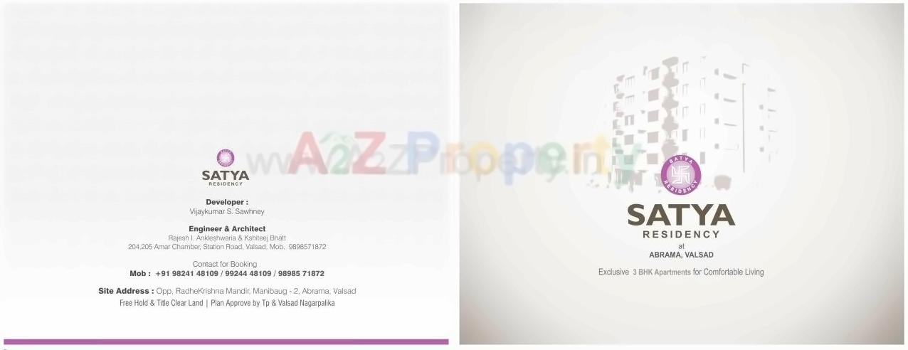  of real estate project Satya Residency located at Abrama, Valsad, Gujarat