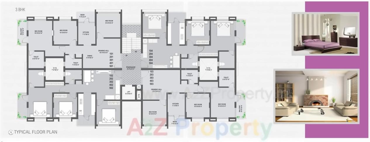 Layout of real estate project Satya Residency located at Abrama, Valsad, Gujarat