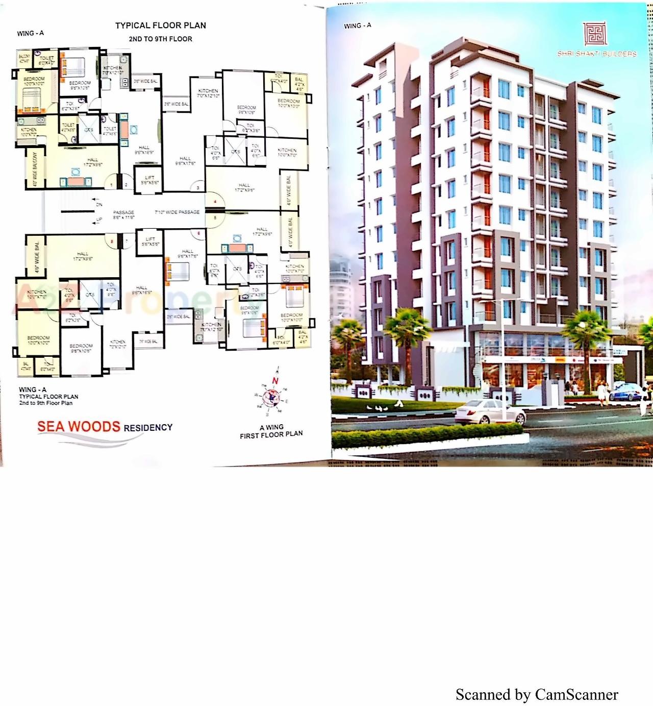 Layout of real estate project Sea Woods Residency located at Umargam, Valsad, Gujarat
