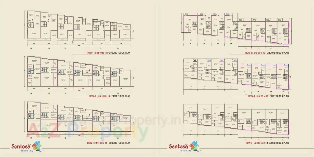 Layout of real estate project Sentosa Home City located at Dungra, Valsad, Gujarat