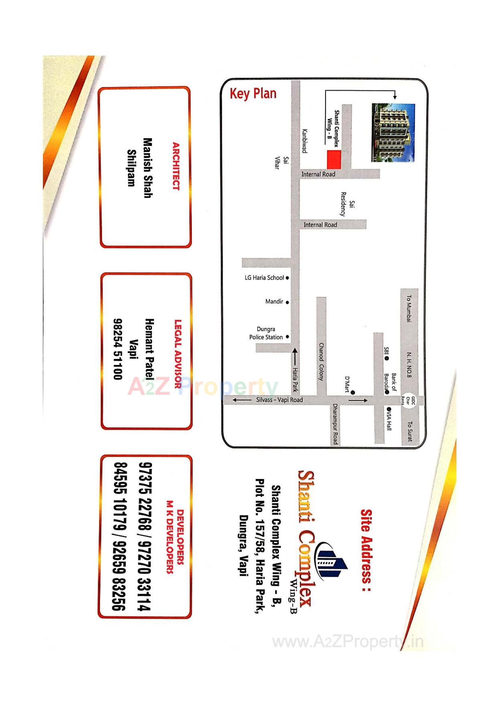  of real estate project Shanti Complex located at Dungra, Valsad, Gujarat