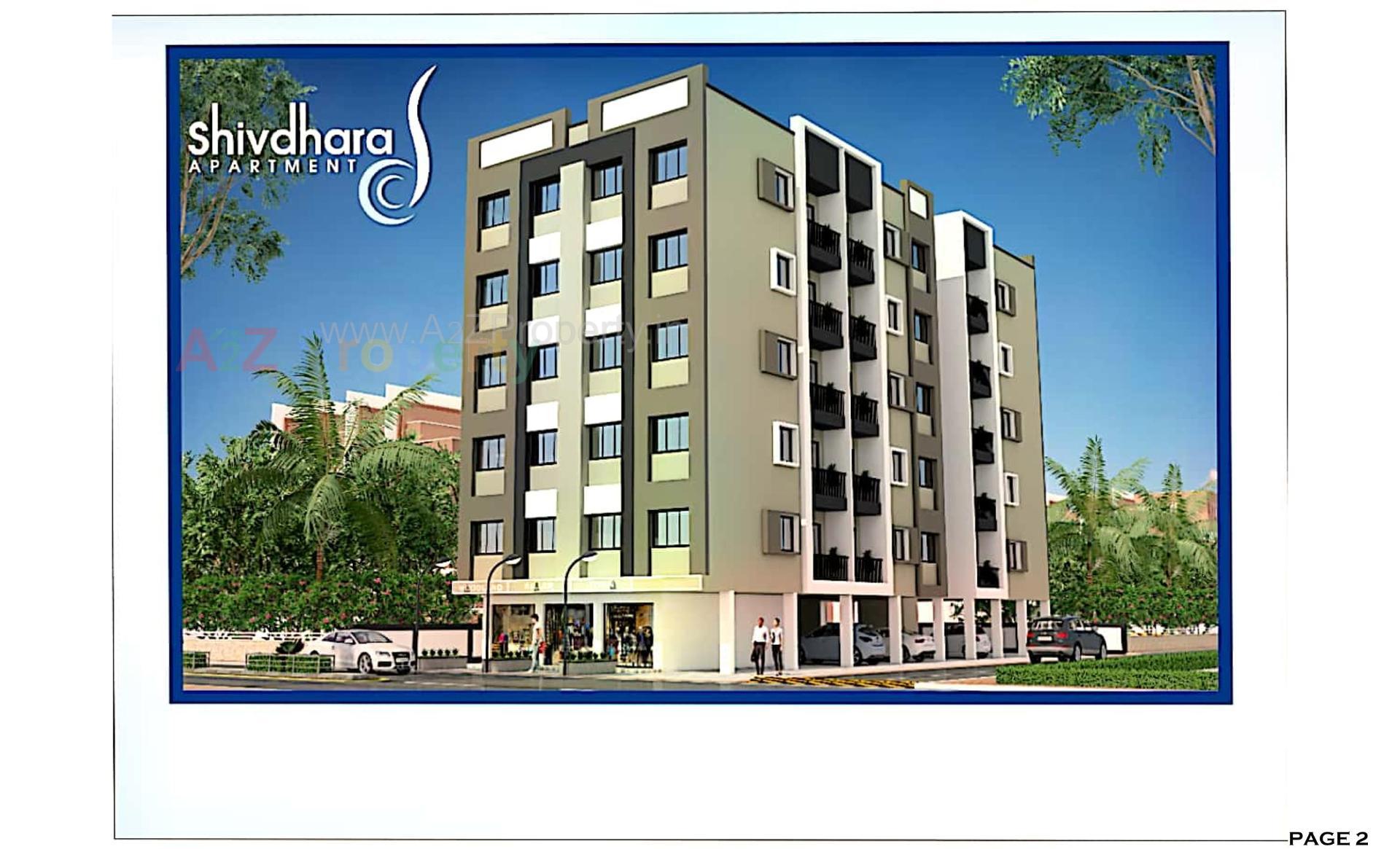 3D Elevation of real estate project Shiv Dhara Apartment located at Chala, Valsad, Gujarat