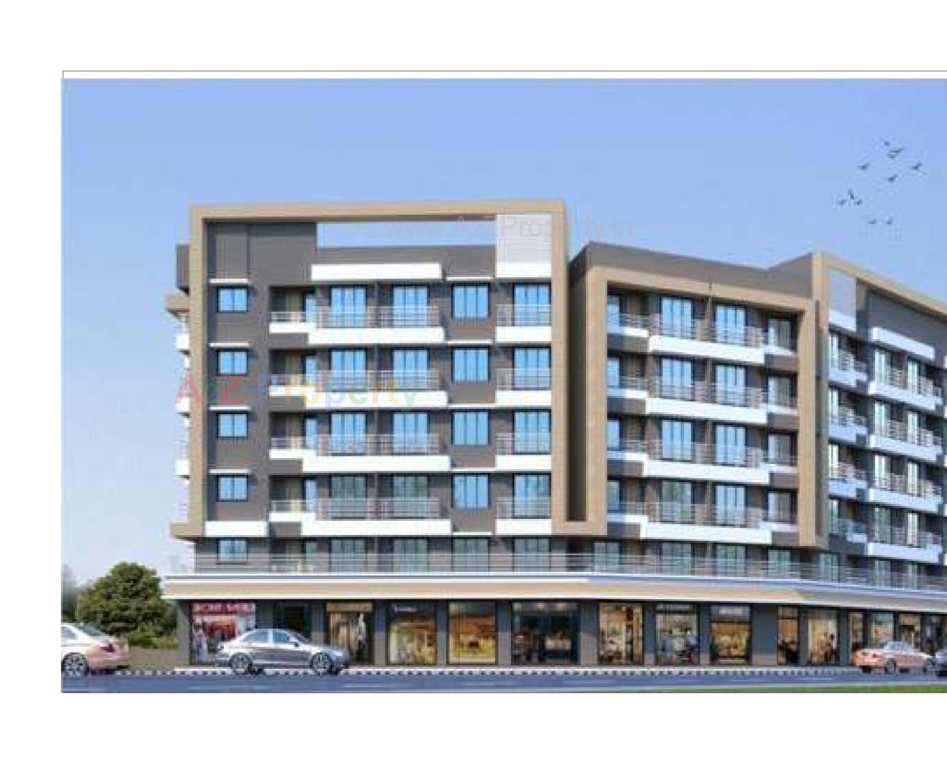 3D Elevation of real estate project Shiv Hari Green City located at Chala, Valsad, Gujarat