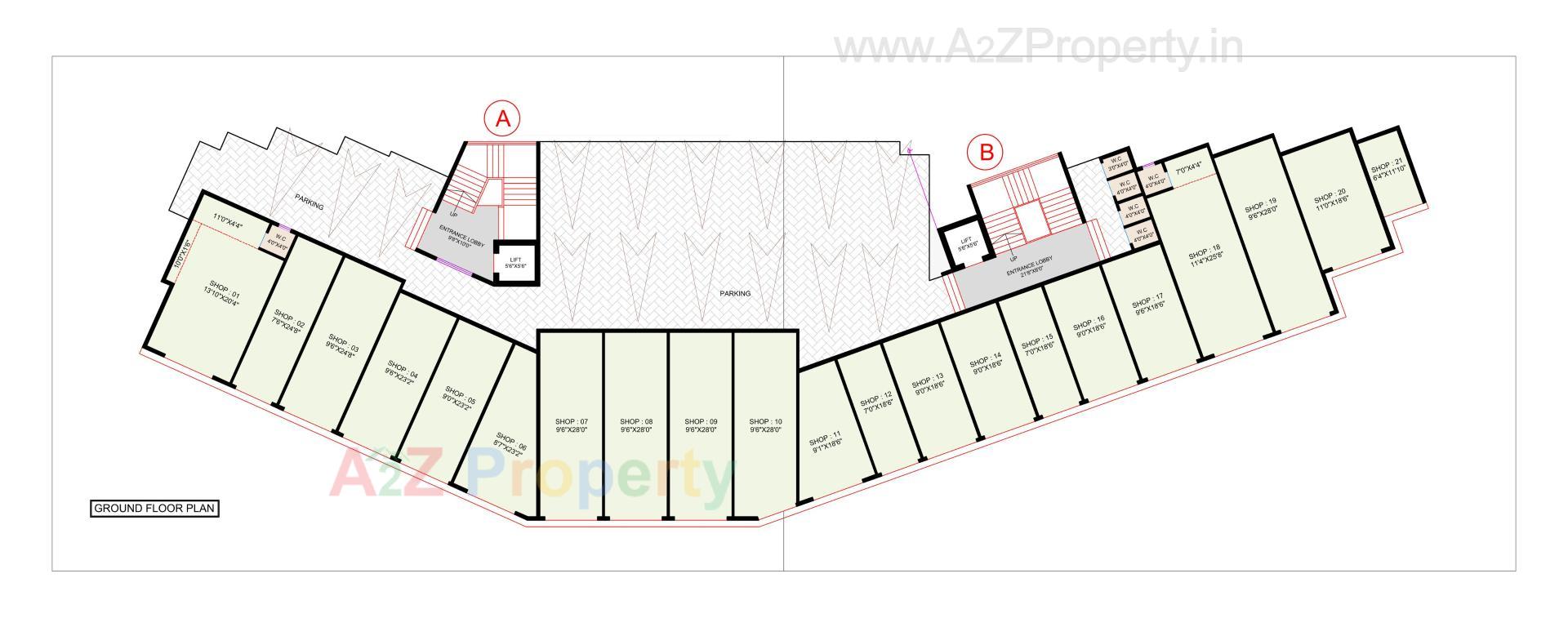 Layout of real estate project Shiv Hari Green City located at Chala, Valsad, Gujarat