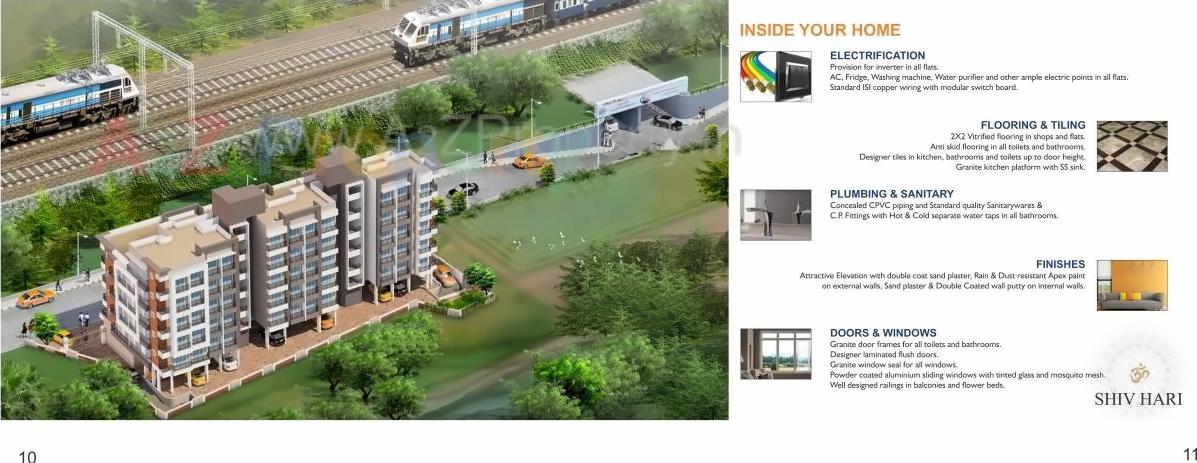 3D Elevation of real estate project Shiv Hari Residency located at Vapi, Valsad, Gujarat