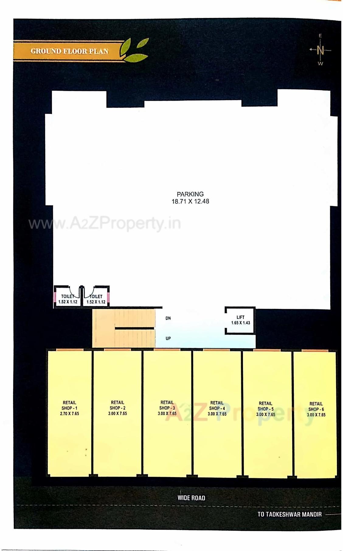 Layout of real estate project Shiv Residency located at Abrama, Valsad, Gujarat
