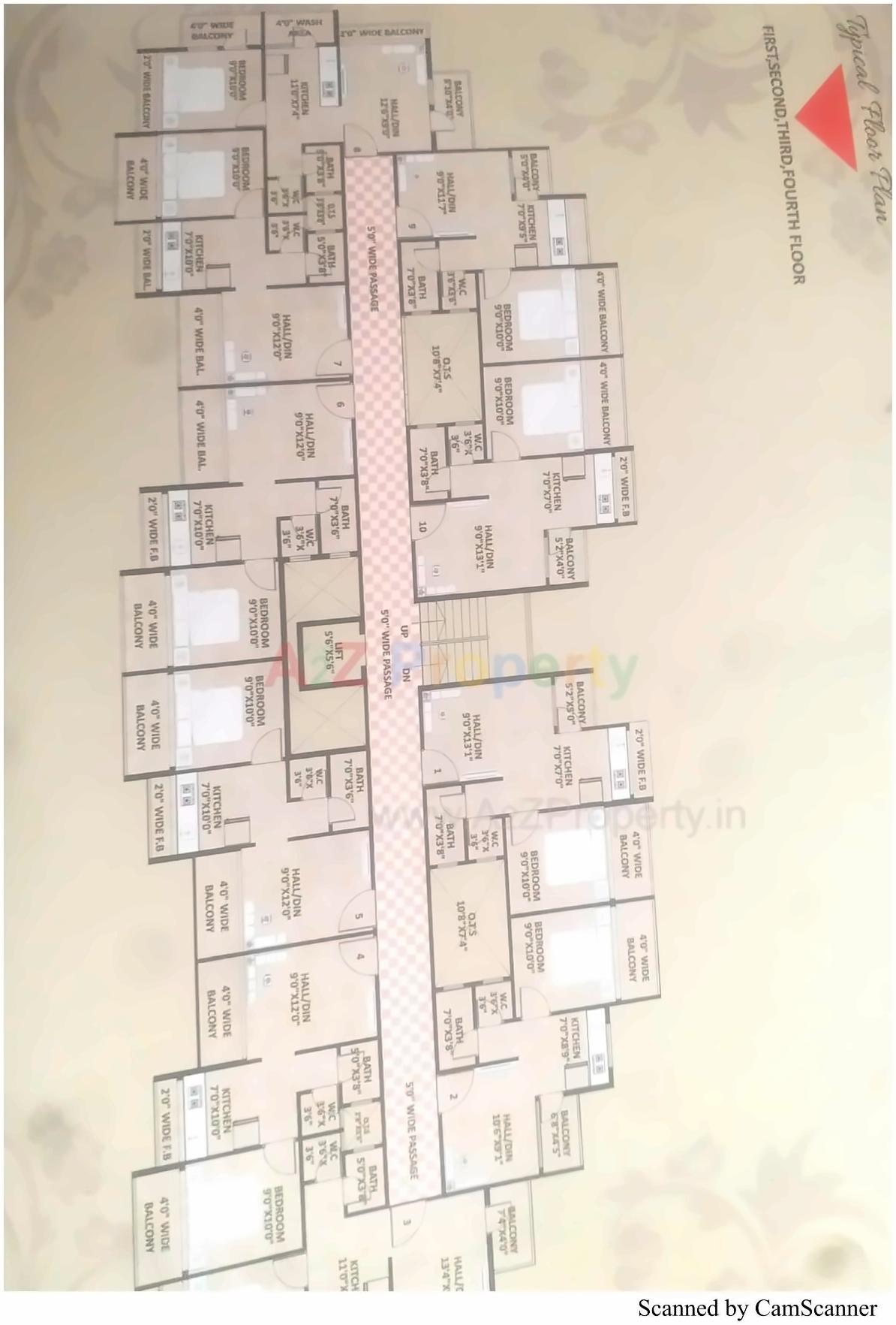 Layout of real estate project Shiv Shakti Appartment located at Vaapi, Valsad, Gujarat