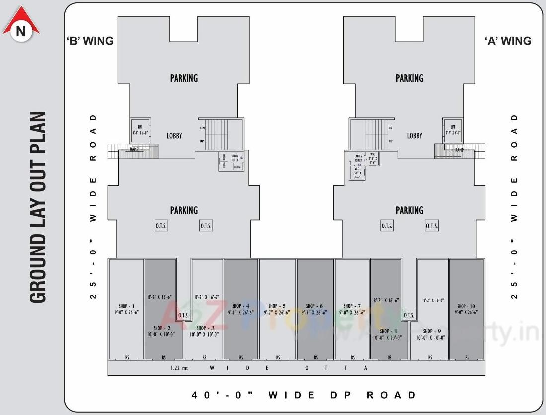Layout of real estate project Shivalika located at Chala, Valsad, Gujarat