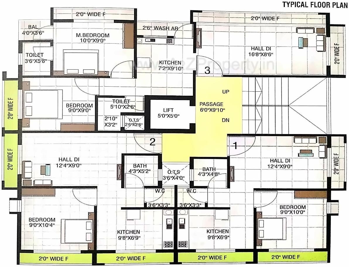 Layout of real estate project Shree Chamunda Apartment located at Chala, Valsad, Gujarat