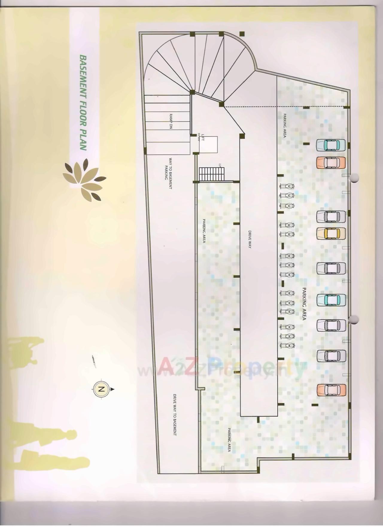 Layout of real estate project Shree Krishna Apartment located at Pardi, Valsad, Gujarat