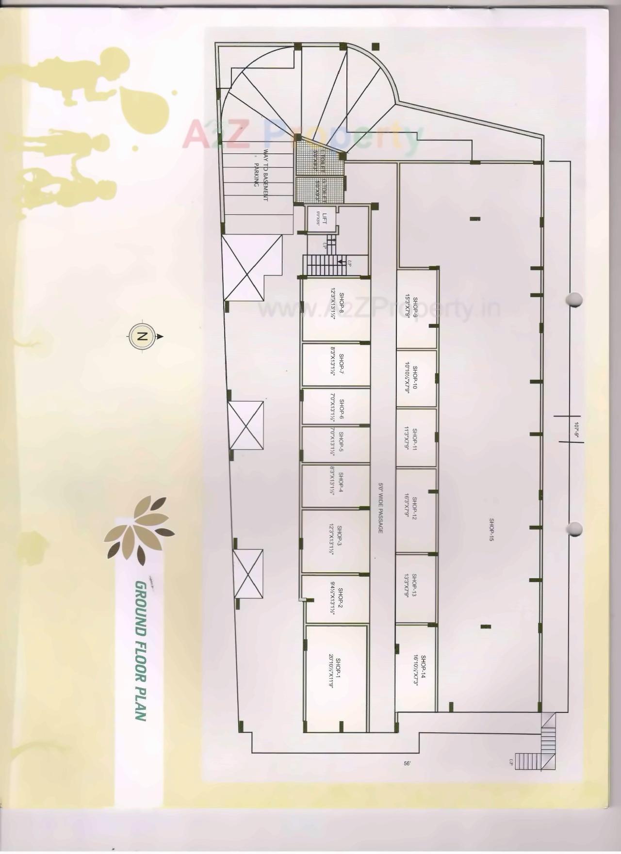 Layout of real estate project Shree Krishna Apartment located at Pardi, Valsad, Gujarat