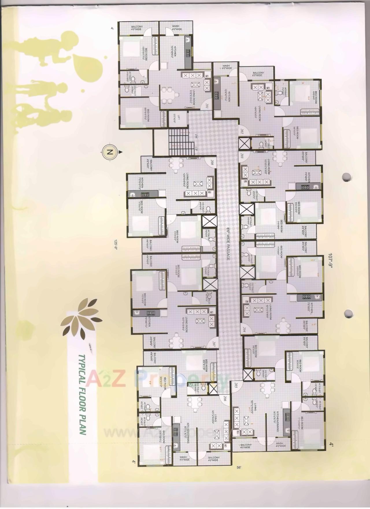 Layout of real estate project Shree Krishna Apartment located at Pardi, Valsad, Gujarat