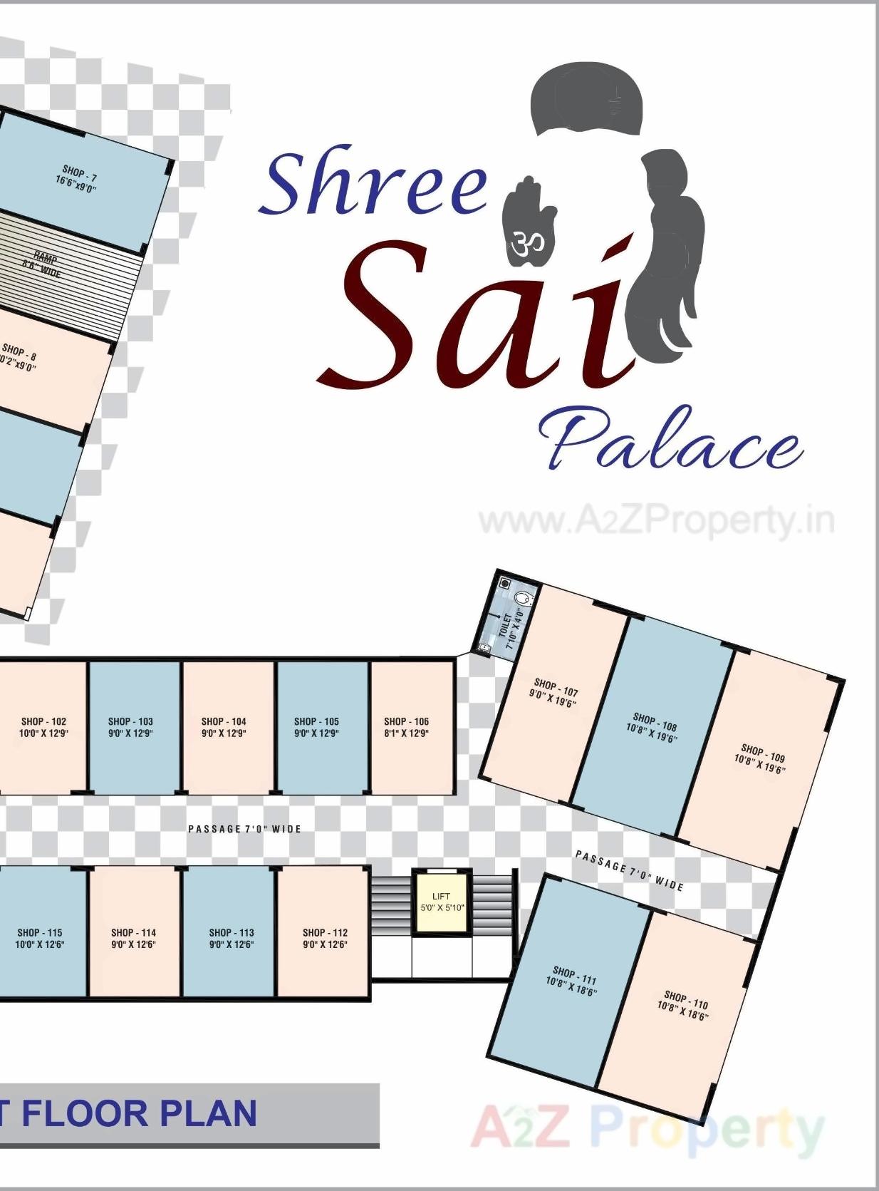 Layout of real estate project Shree Sai Palace located at Umargam, Valsad, Gujarat