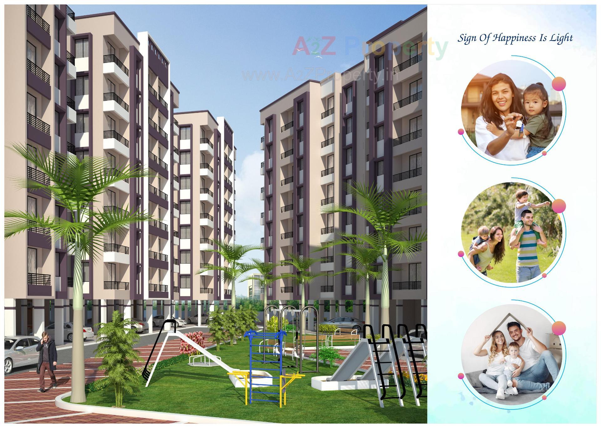 3D Elevation of real estate project Shree Siddhivinayak Residency located at Chala, Valsad, Gujarat