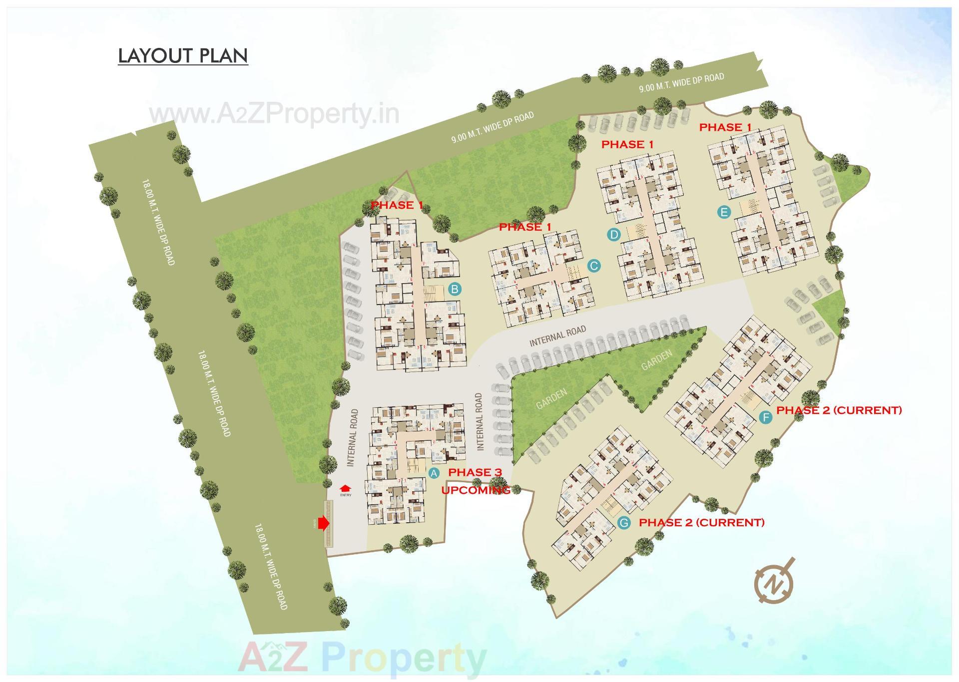 Layout of real estate project Shree Siddhivinayak Residency located at Chala, Valsad, Gujarat