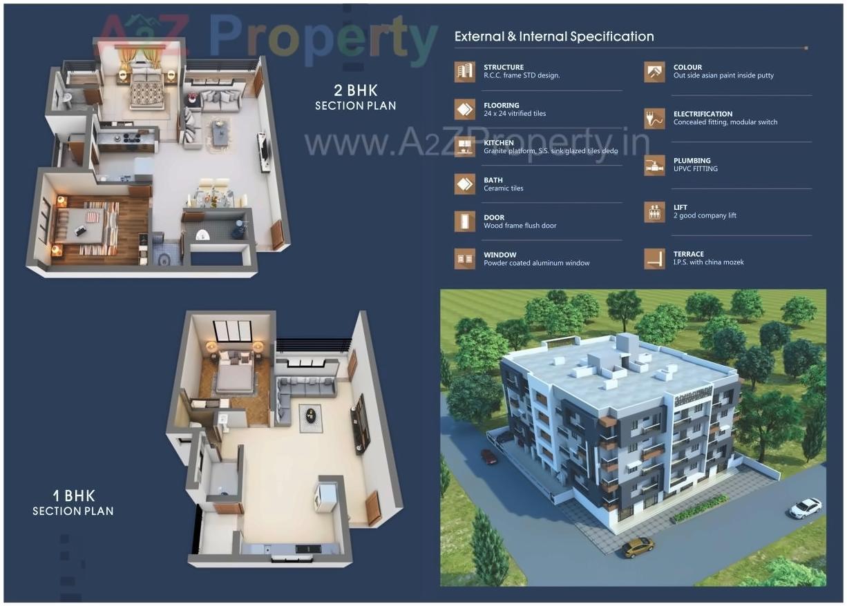 Layout of real estate project Shreeji Avenue located at Abrama, Valsad, Gujarat