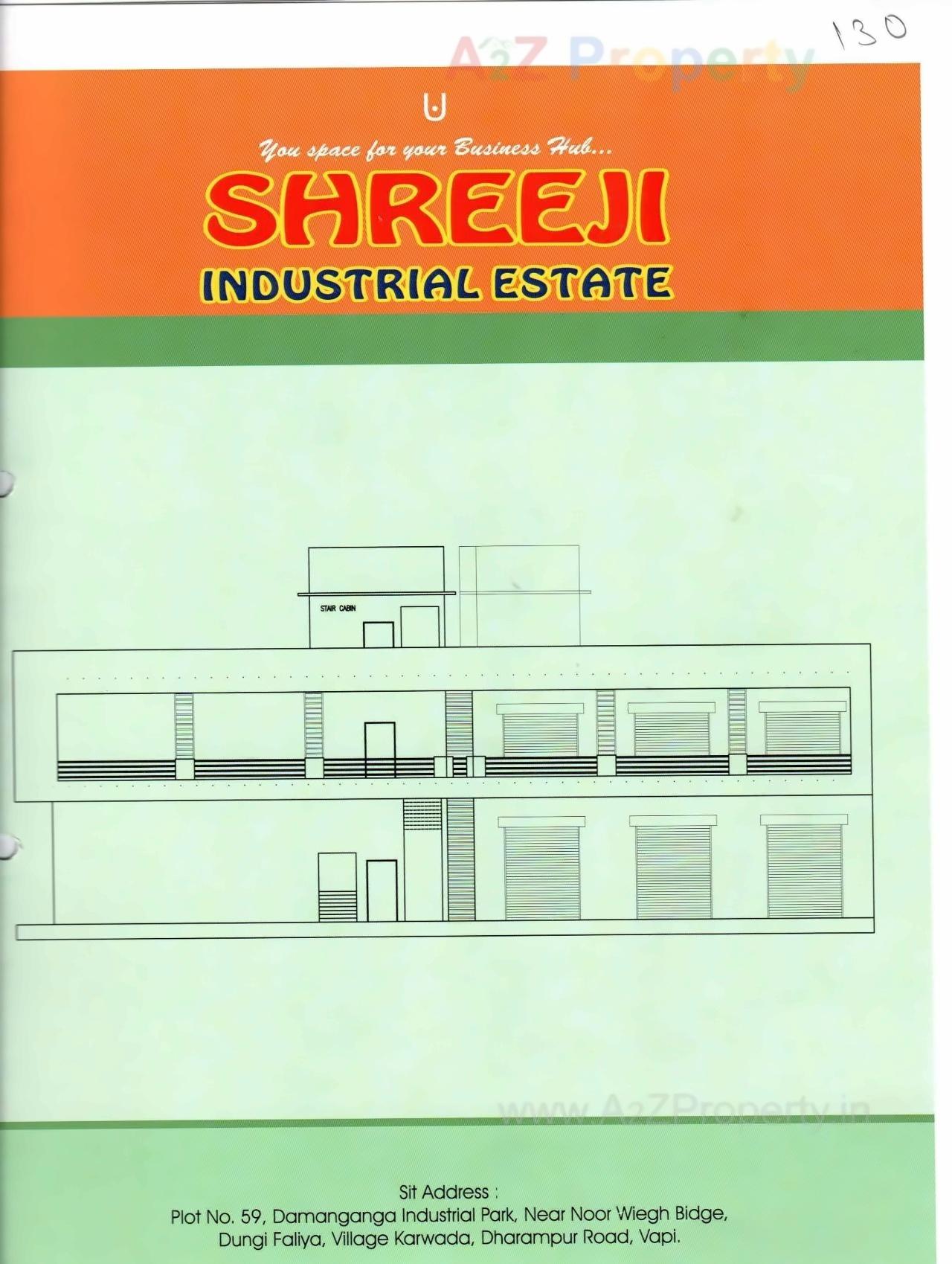 Layout of real estate project Shreeji Industrial Estate located at Dungra, Valsad, Gujarat
