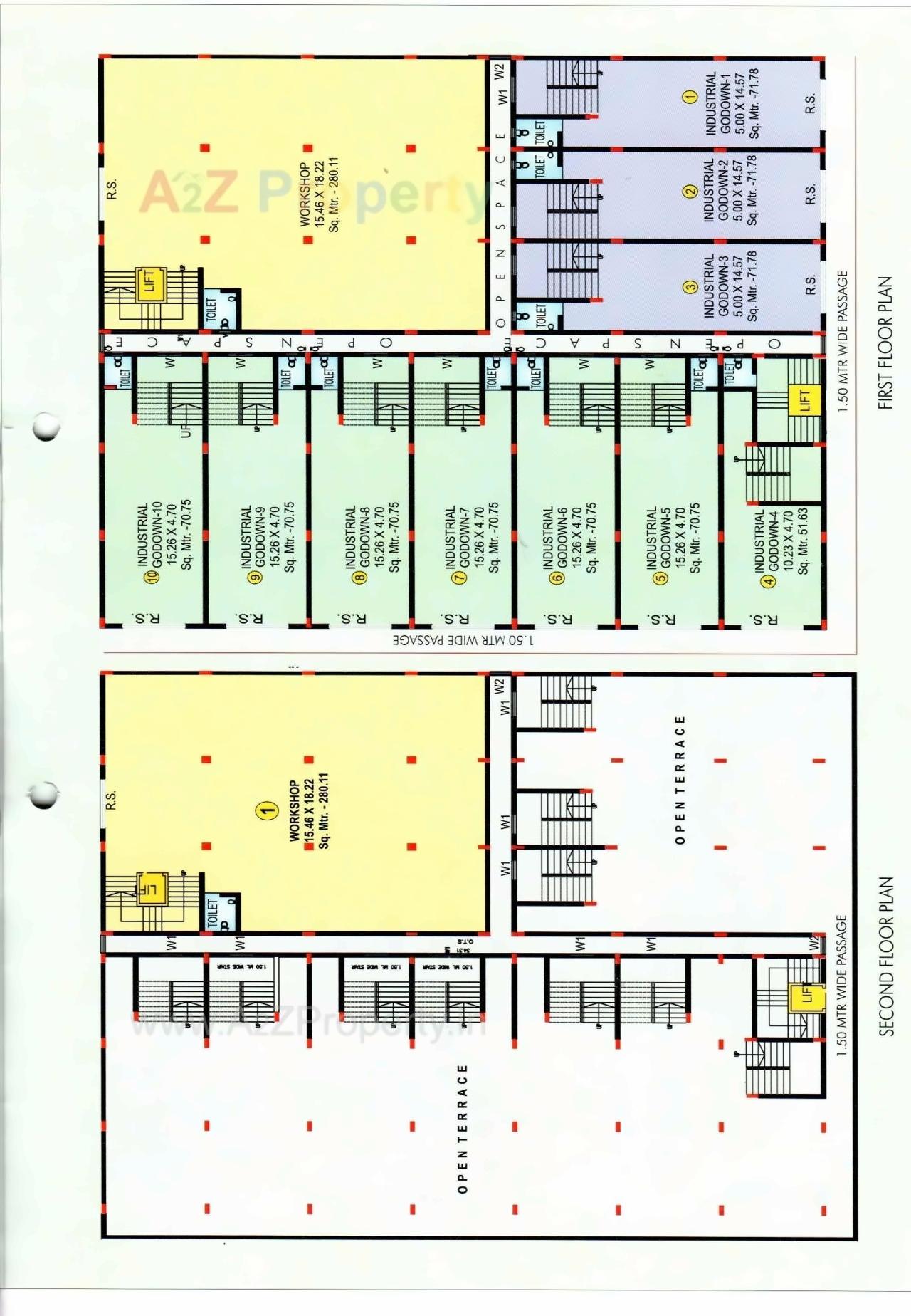 Layout of real estate project Shreeji Industrial Estate located at Dungra, Valsad, Gujarat