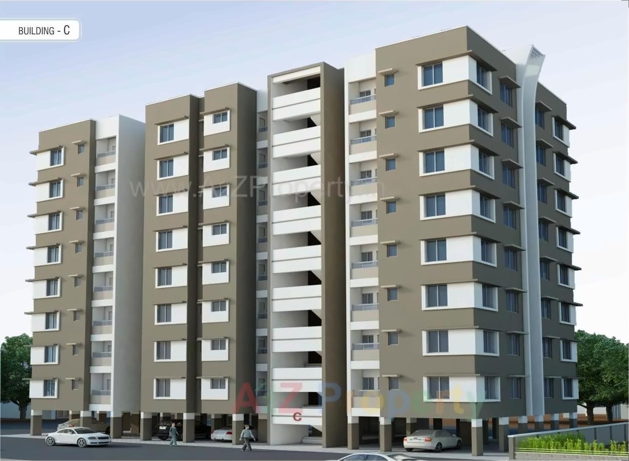 3D Elevation of real estate project Shri Odhavram Residency located at Abrama, Valsad, Gujarat