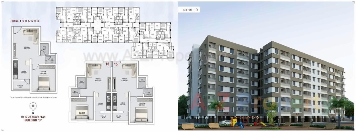 Layout of real estate project Shri Odhavram Residency located at Abrama, Valsad, Gujarat