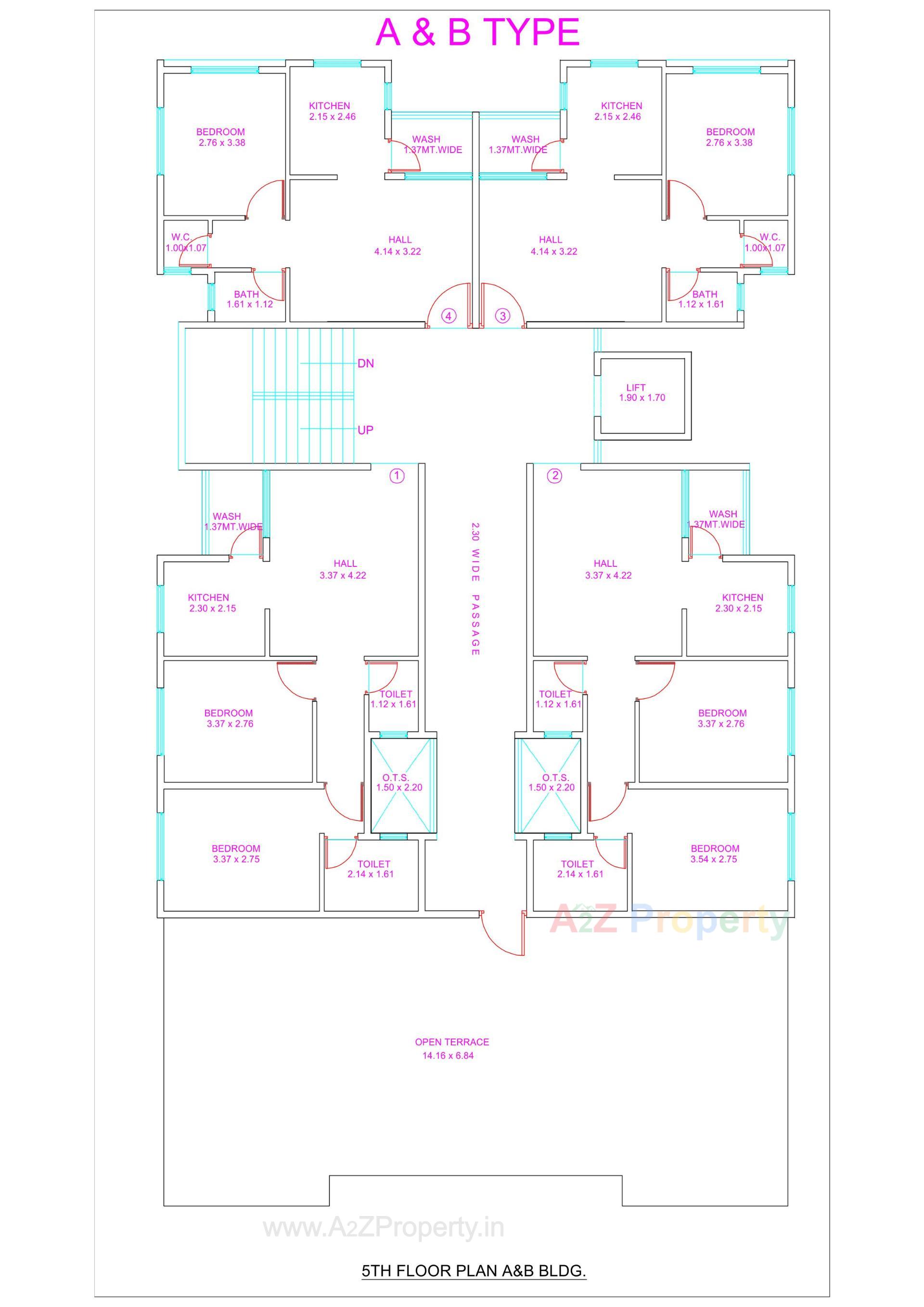 Layout of real estate project Shubham Residency located at Mograwadi, Valsad, Gujarat