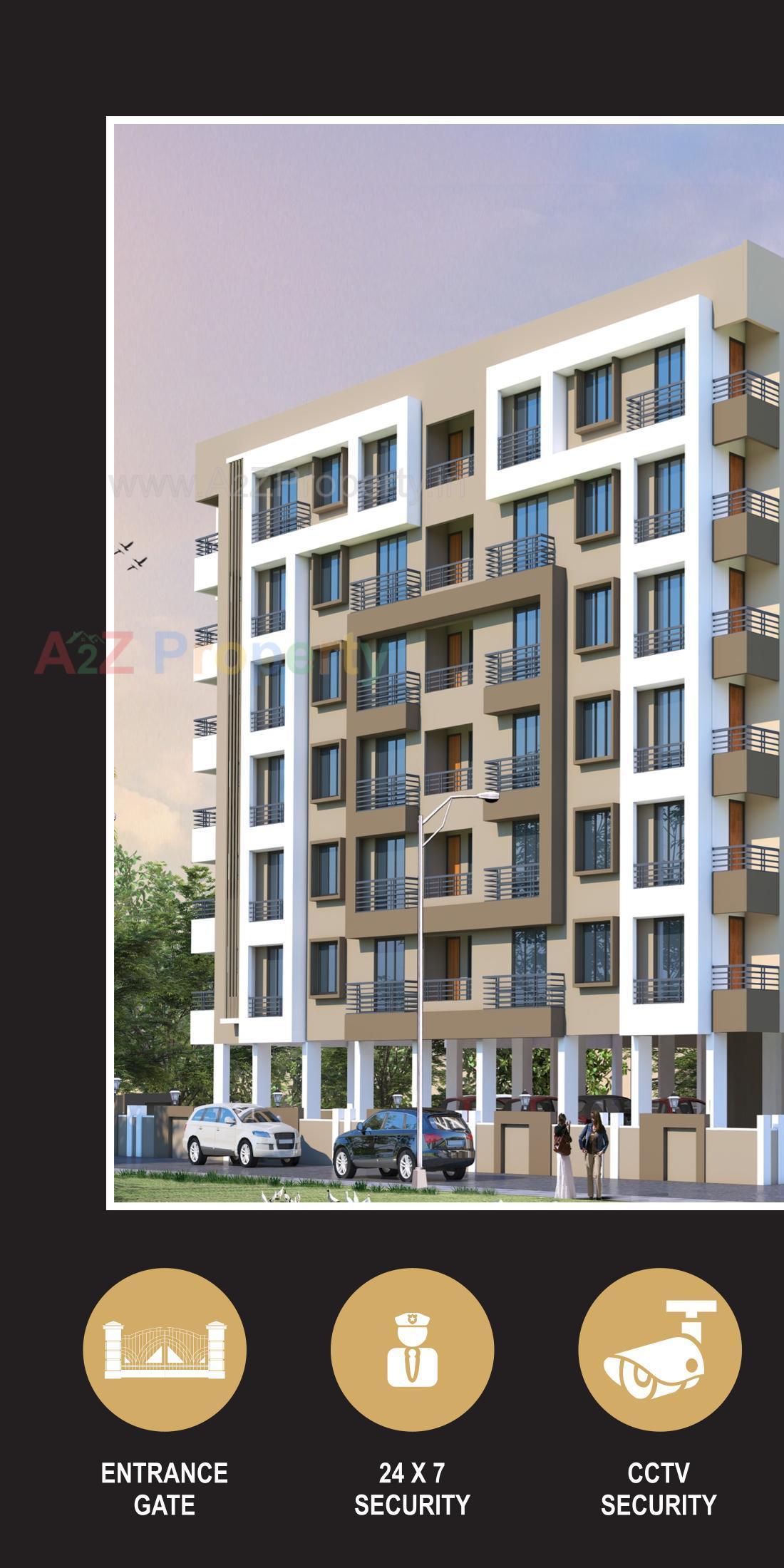 3D Elevation of real estate project Shyam Residency located at Chala, Valsad, Gujarat