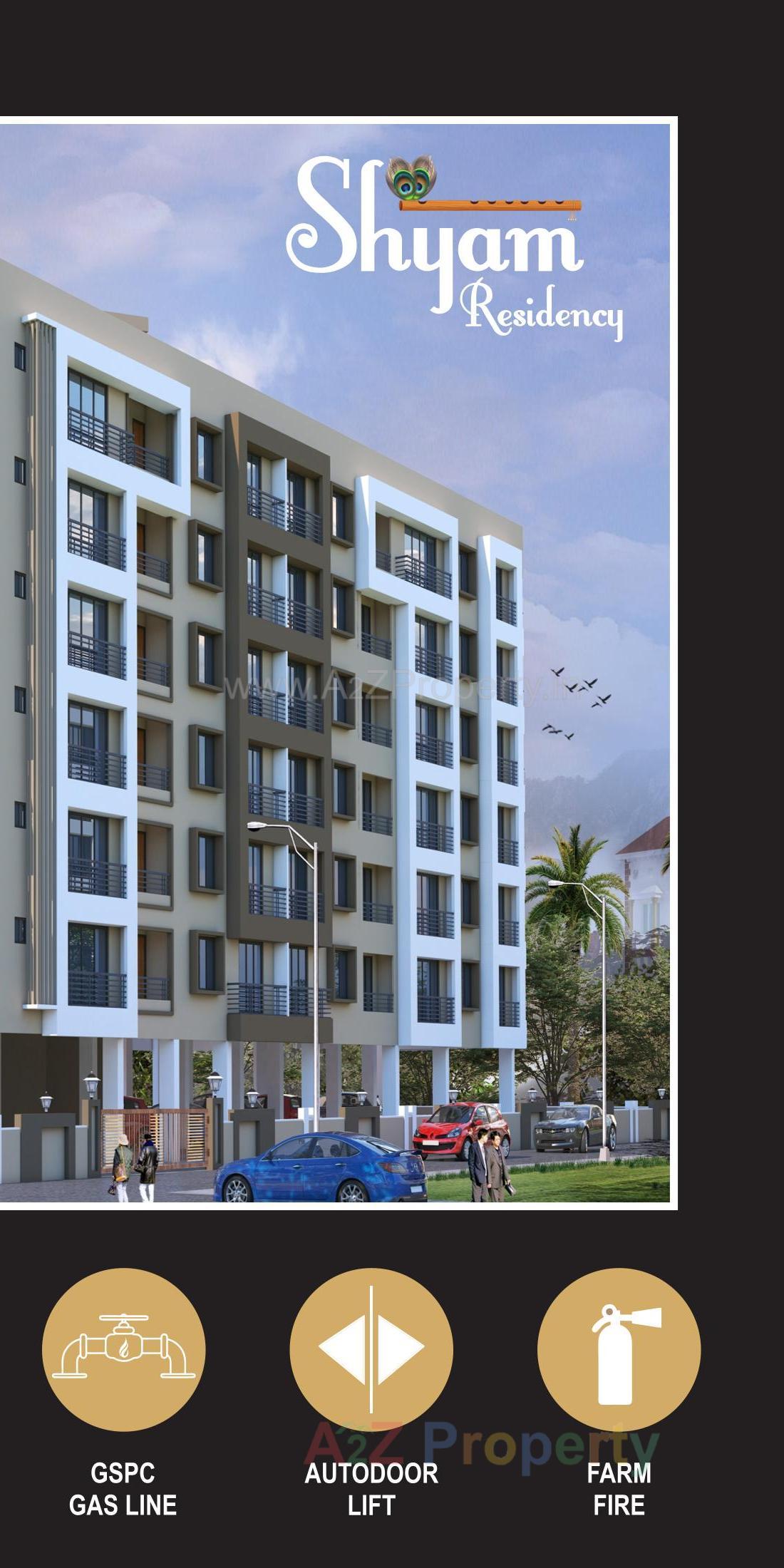 3D Elevation of real estate project Shyam Residency located at Chala, Valsad, Gujarat