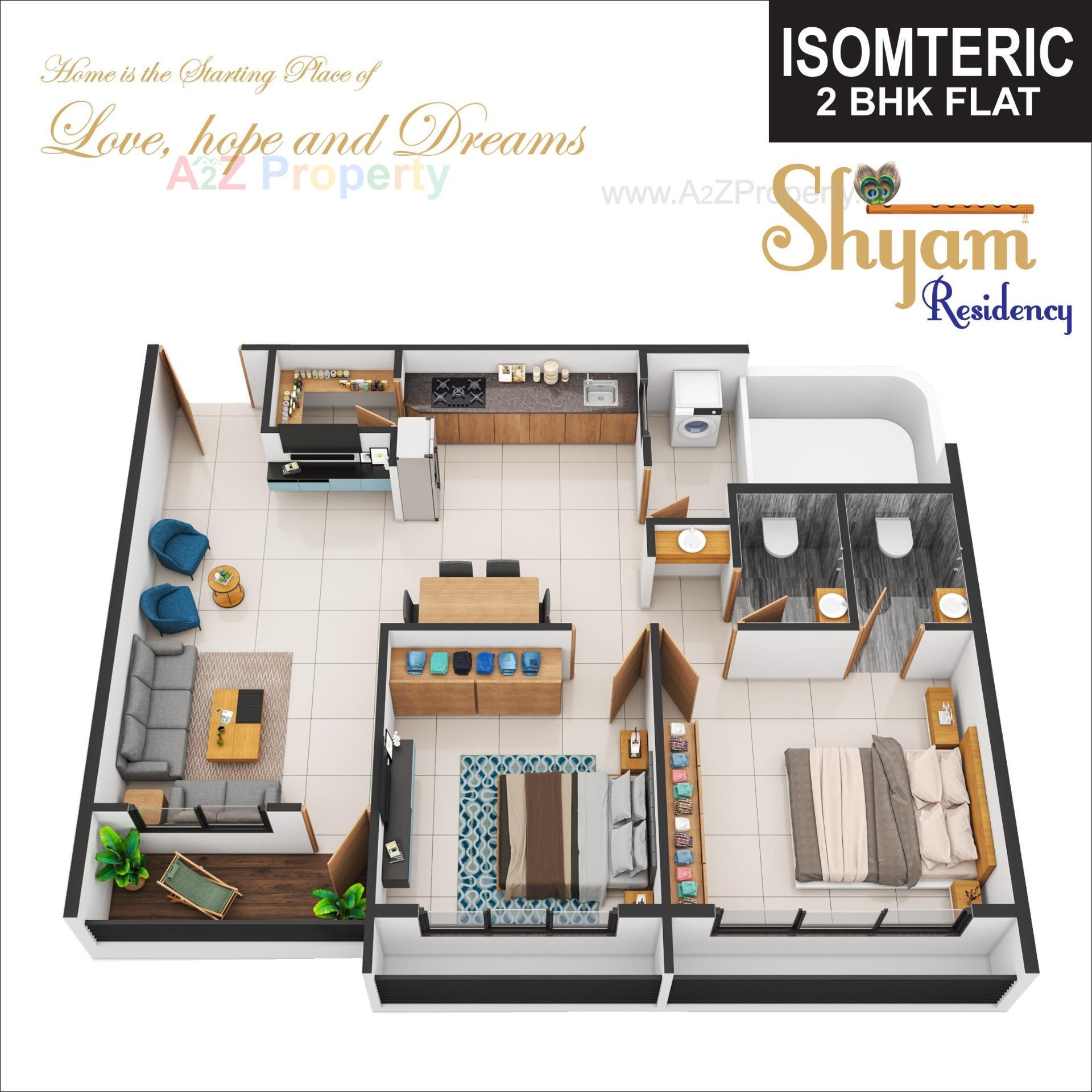 Layout of real estate project Shyam Residency located at Chala, Valsad, Gujarat
