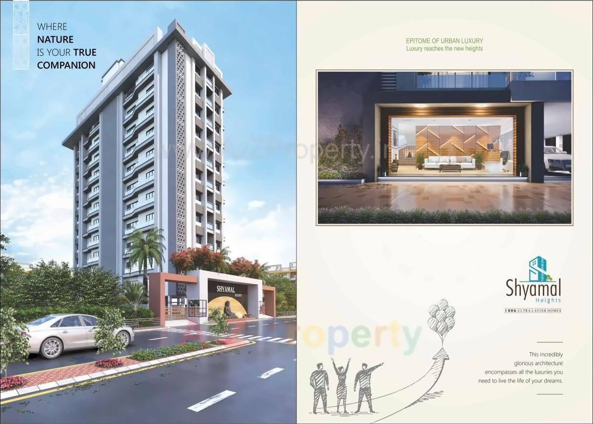 3D Elevation of real estate project Shyamal Heights located at Abrama, Valsad, Gujarat